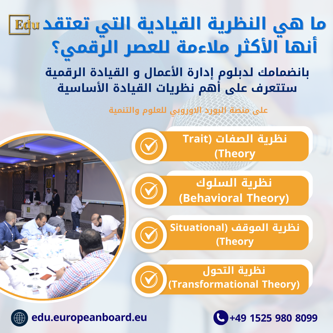تعتبر القيادة عنصرًا حيويًا في إدارة الأعمال. يستعرض هذا المقال نظريات القيادة الأساسية ودورها في تعزيز الأداء والفعالية التنظيمية، كما يتناول أهمية القيادة الرقمية في عصر التكنولوجيا المتقدمة.