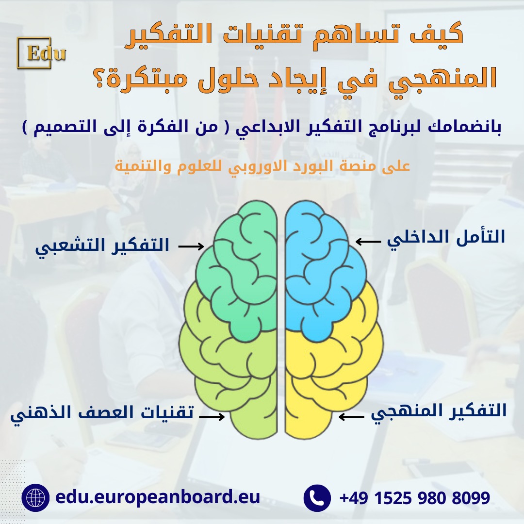رسم توضيحي يوضح شبكات الدماغ المسؤولة عن الإبداع، مثل شبكة الوضع الافتراضي وشبكة التحكم التنفيذي.