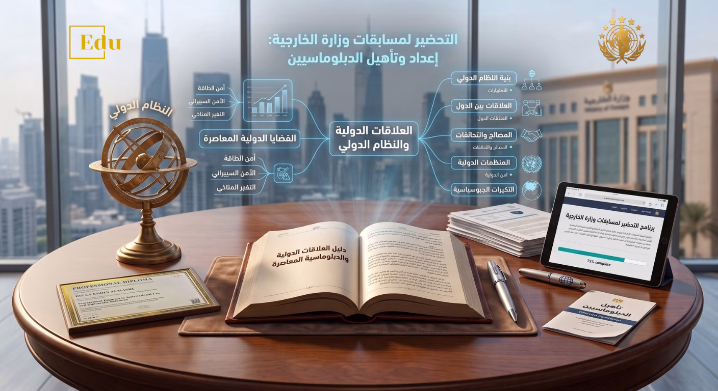 بنية العلاقات الدولية والنظام الدولي والتأهيل الدبلوماسي لمسابقات وزارة الخارجية